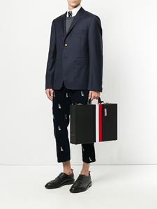 Thom Browne Attache Case With Red - Zwart