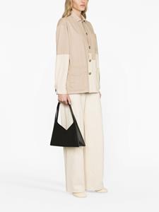 MM6 Maison Margiela single-stitch leather shoulder bag - Zwart