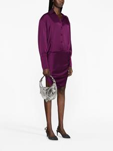 Versace small Repeat metallic shoulder bag - Zilver