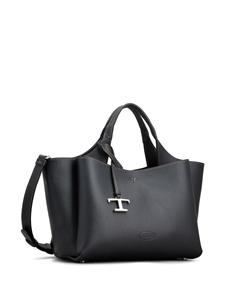 Tod's logo-pendant leather shoulder bag - Zwart