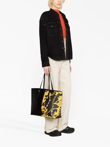 Versace Baroque-pattern faux-leather tote bag - Zwart