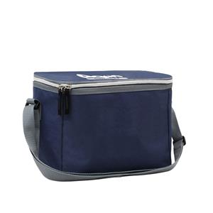 1x Koeltasjes voor blikjes 26 x 16 cm navy 7.5 liter met verstelbare schouderband -