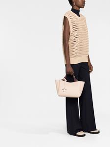 Tod's Shopper met logoplakkaat - Beige