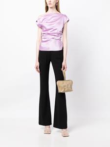 0711 Seashell geweven clutch - Bruin