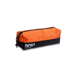 Paagman Nasa etui vierkant, formaat 21 cm., kleur zwart met oranje