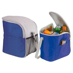 Kleine koeltas/Lunch tas model Glaciaal - 2x - 23 x 16 x 26 cm - 1 vaks - blauw/grijs - 9 Liter -