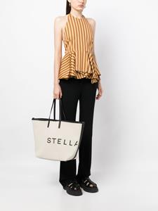 Stella McCartney logo-print cotton tote bag - Beige