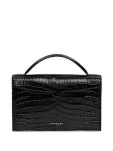 Alexander McQueen Shopper met krokodillenleer-reliëf - Zwart