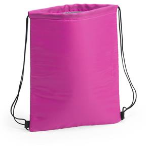 Fuchsia roze koeltas rugzak/gymtas 32 x cm met drawstring/rijgkoord -