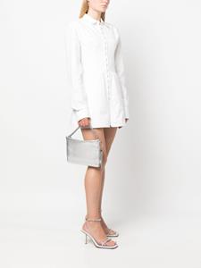 Jimmy Choo Callie metallic tassel clutch - Grijs