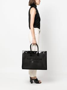 Saint Laurent Rive Gauche debossed-logo tote bag - Zwart