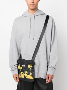 Versace baroque-pattern print messenger bag - Zwart