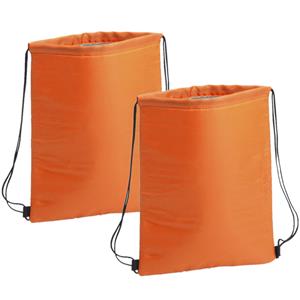 2x stuks oranje koeltas rugzak 32 x cm -