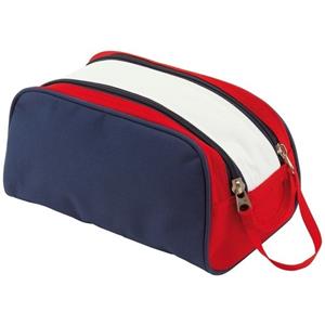 Toilettas/make-up tas blauw/rood/wit 27 cm voor heren