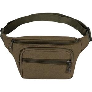 Heuptasje/buideltasje/fanny pack olijfgroen vierkant 25 x 15 cm -