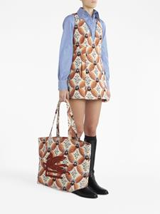 ETRO Geruite shopper - Bruin