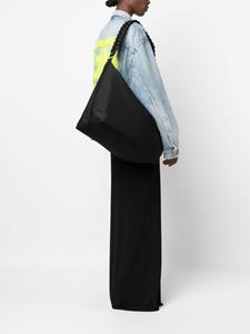 Kara Lattice braided-strap tote bag - Zwart