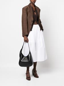 Prada Schoudertas met logo - Zwart
