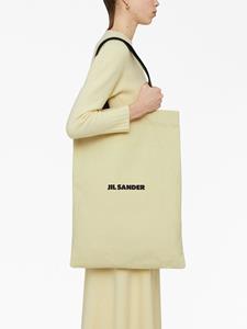 Jil Sander logo-print large tote bag - Wit