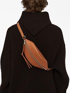 Jil Sander logo-debossed leather belt bag - Bruin