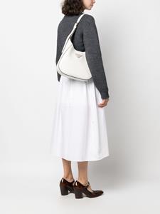 Prada triangle-logo leather shoulder bag - Wit