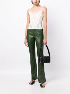 Kara leather shoulder bag - Zwart