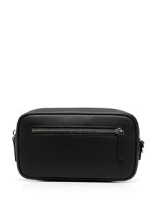 Emporio Armani Eagle-plaque zipped wash bag - Zwart