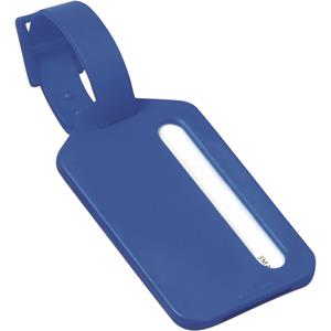Merkloos Kofferlabel Janina - blauw - 9 x 5 cm - reiskoffer/handbagage label -