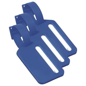 Kofferlabel Janina - 4x - blauw - 9 x 5 cm - reiskoffer/handbagage label -