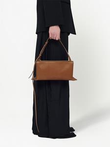 Jil Sander Schoudertas met logo-reliëf - Bruin