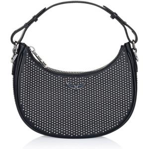 Zadig & Voltaire Moonrock Plumetis leather shoulder bag - Zwart