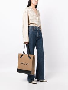 Bally Shopper met logoprint - Bruin