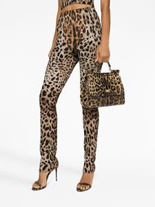 Dolce & Gabbana Sicily shopper met luipaardprint - Zwart