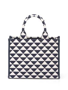 Prada Symbole shopper met jacquard - Blauw