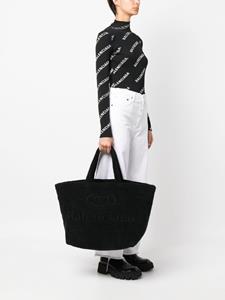 Balenciaga Shopper met logo-reliëf - Zwart