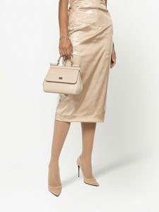 Dolce & Gabbana KIM DOLCE&GABBANA Sicily schoudertas met logoplakkaat - Beige
