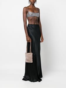 Benedetta Bruzziches rhinestone-silk shoulder bag - Goud