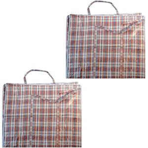 Cosy & Trendy 2x stuks opbergtas/hoes voor kussen/deken/dekbed/slaapzak rood 65 x 30 x 55 cm -