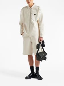 Prada Re-Nylon messengertas met logoplakkaat - Groen