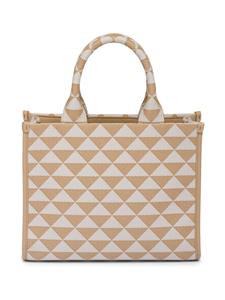 Prada Symbole shopper met jacquard - Beige