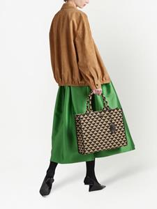 Prada Symbole shopper met driehoekig patroon - Zwart