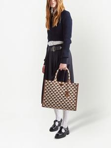 Prada Shopper met jacquard - Bruin