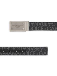 Dolce & Gabbana Riem met jacquard - Zwart