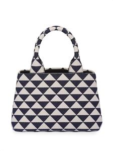 Prada Symbole embroidered shopper - Blauw