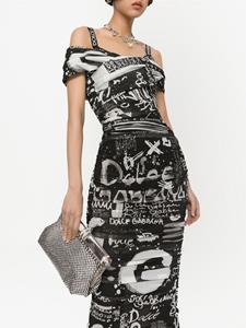 Dolce & Gabbana Clutch verfraaid met kristallen - Grijs