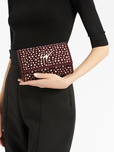 Giuseppe Zanotti Cleopatra clutch met kristallen - Rood