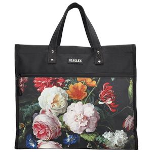 Beagles Stevige Boodschappentas Basic Breed Stilleven met Bloemen
