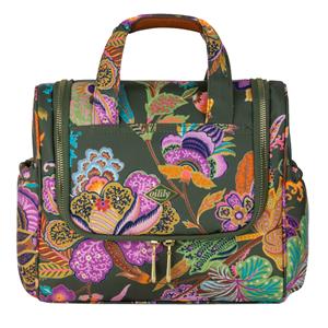 Oilily Cathy Travel Kit With Hook young sits forrest green