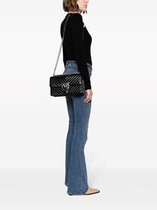 PINKO Love Bird quilted shoulder bag - Zwart