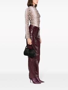Furla Flow leren schoudertas - Zwart